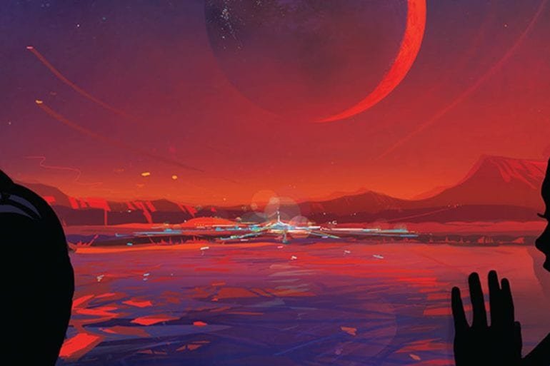 nasa released a tourist poster oftrappist 1e an earth like planet in the habitable zone of the sta