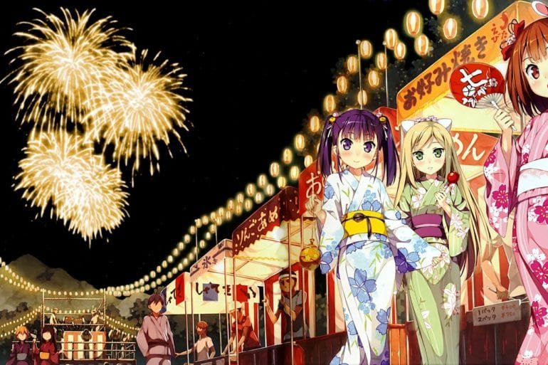 art kantoku podrugi tri iukata prazdnik ulitsa iaponiia vech