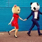 Couple With Funny Bear Masks