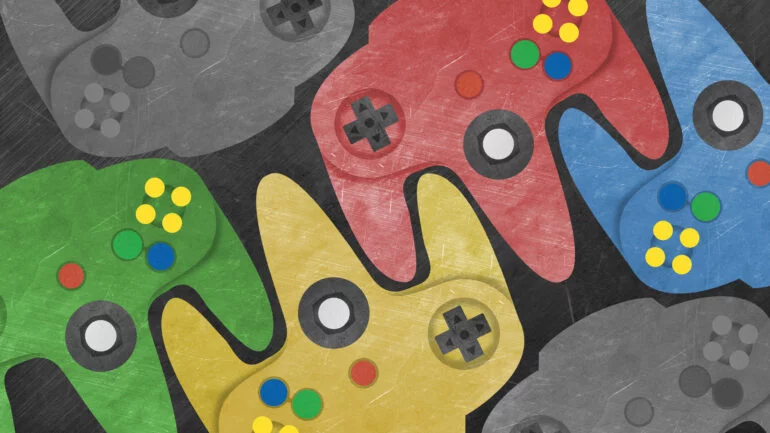 nintendo 64 controllers scaled