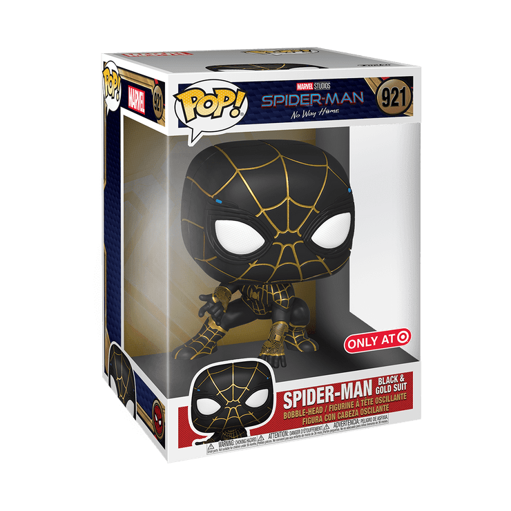 spiderman black and gold figurine