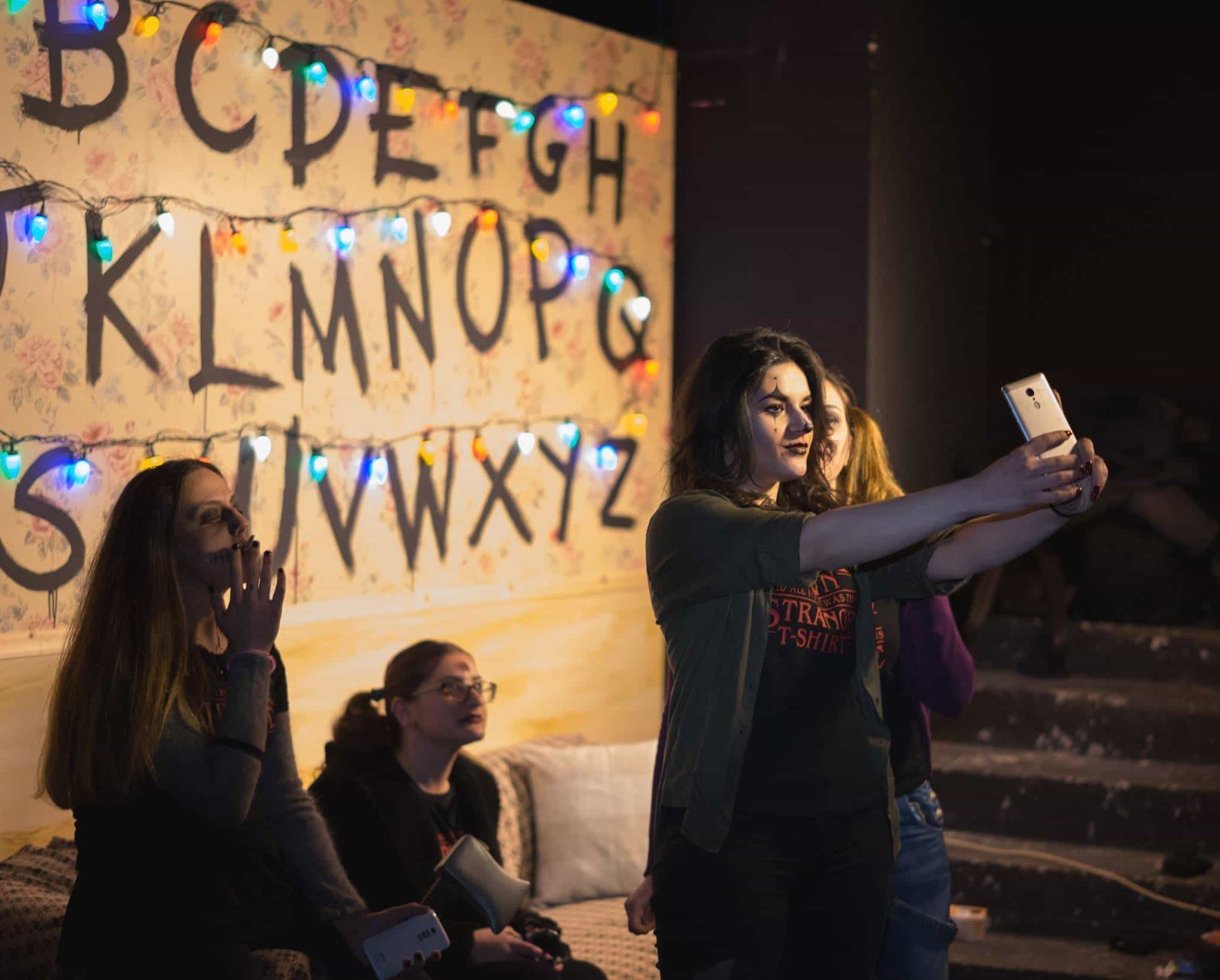 stranger things alphabet wall